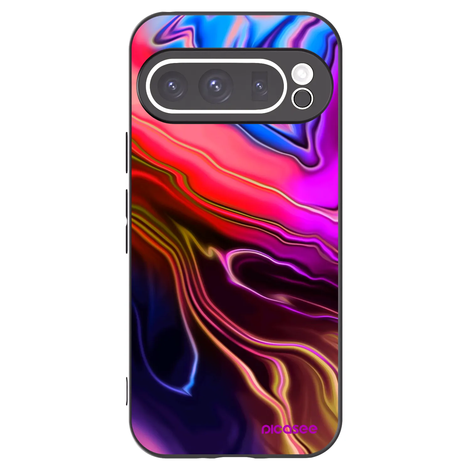 Picasee Μαύρη θήκη σιλικόνης για Google Pixel 9 Pro XL - Electric