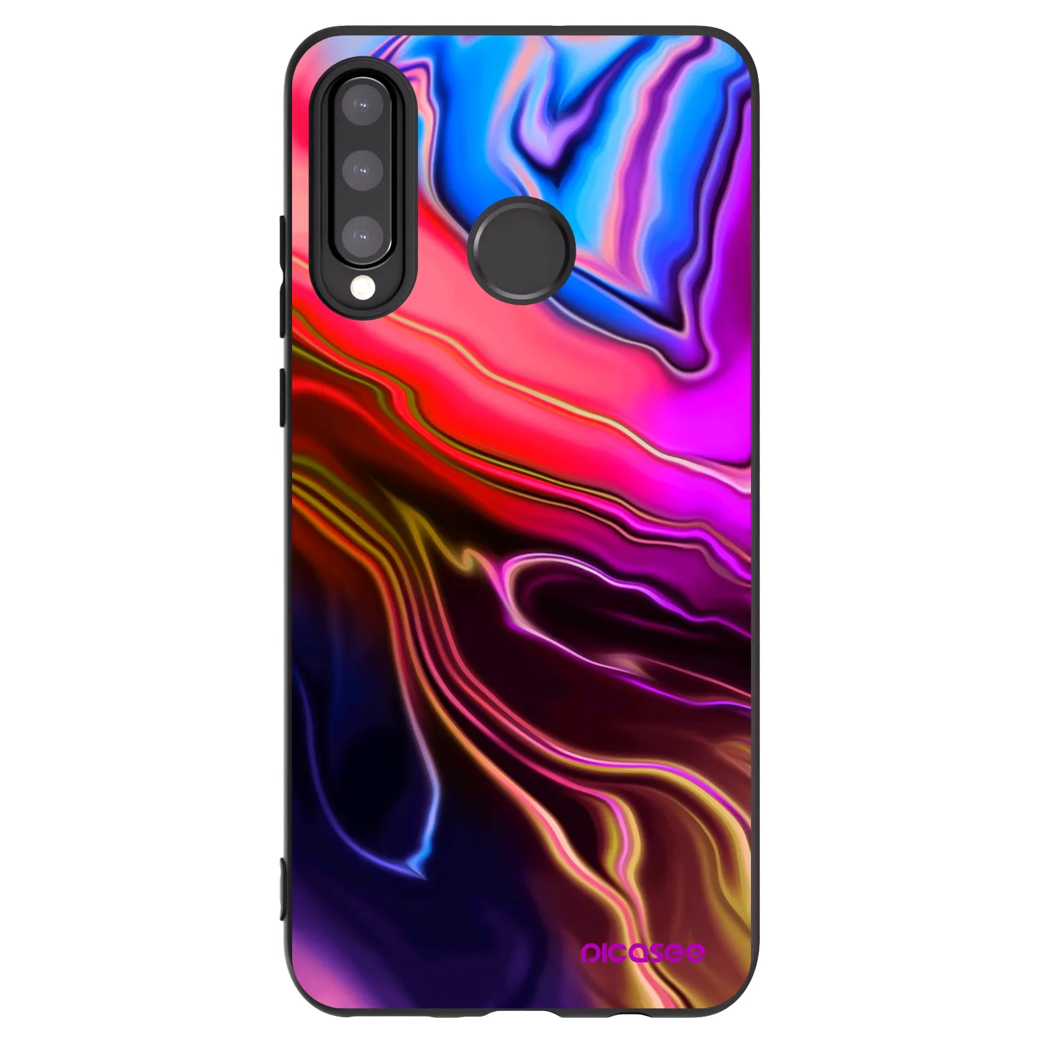 Picasee Μαύρη θήκη σιλικόνης για Huawei P30 Lite - Electric