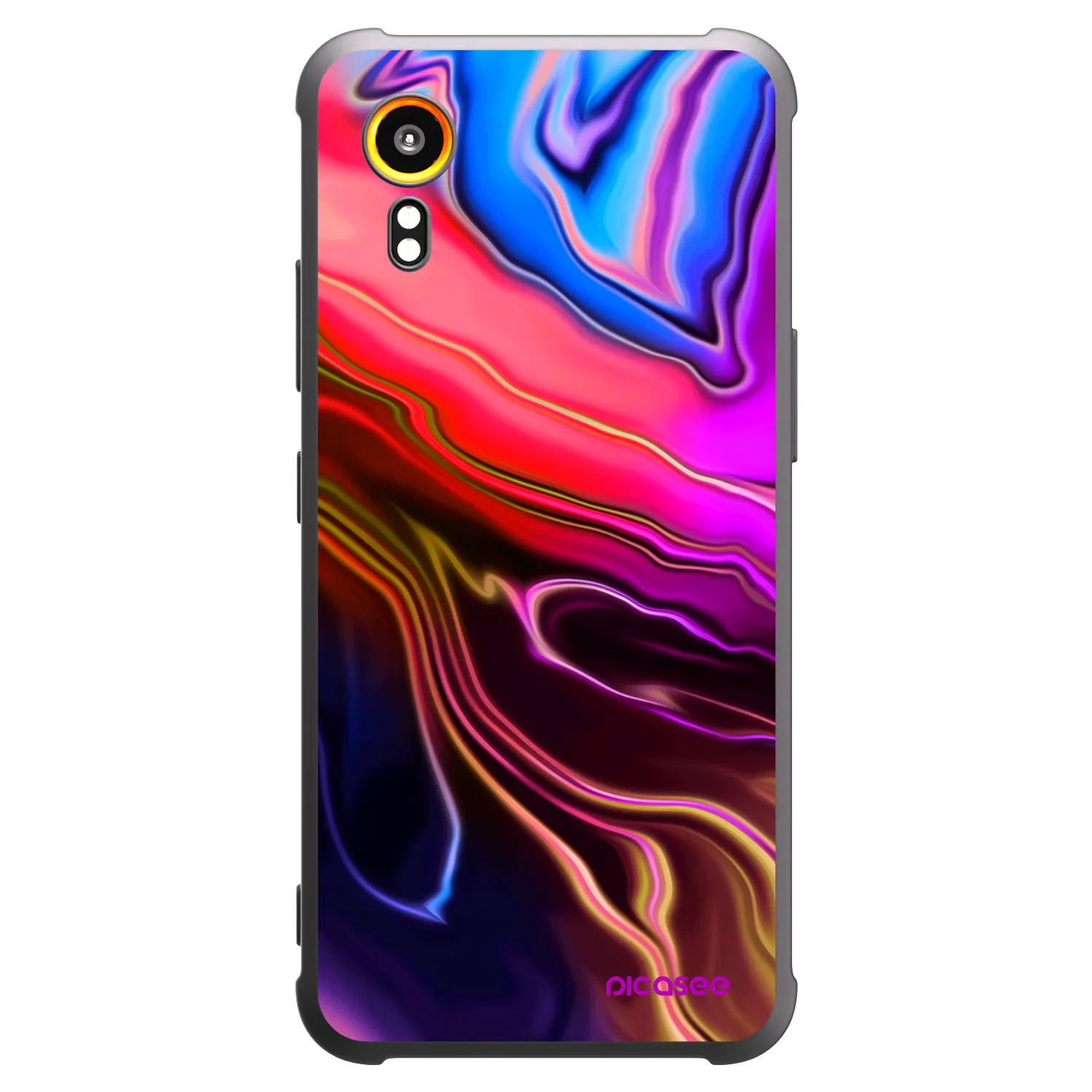 Picasee Μαύρη θήκη σιλικόνης για Samsung Galaxy Xcover 7 - Electric