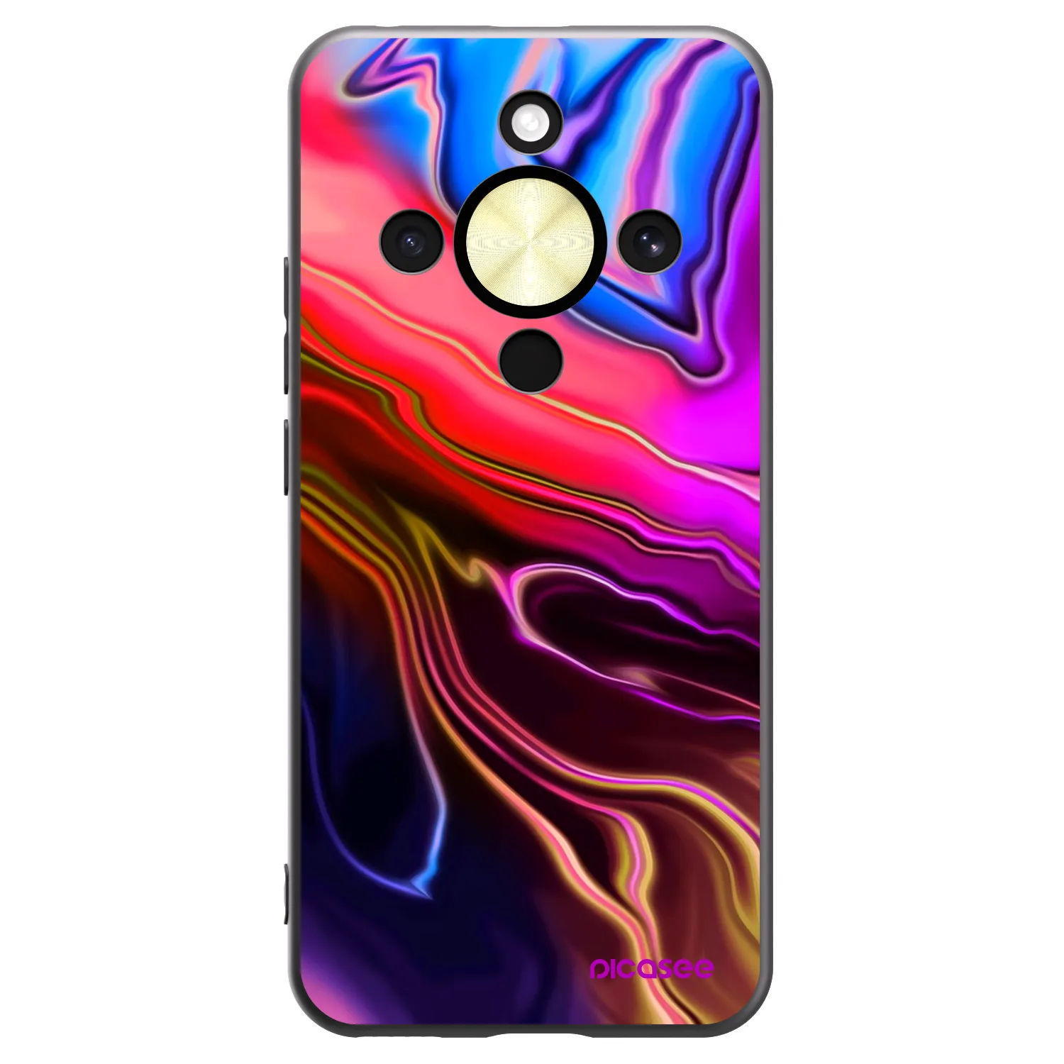 Picasee Μαύρη θήκη σιλικόνης για Honor Magic8 Lite 5G - Electric