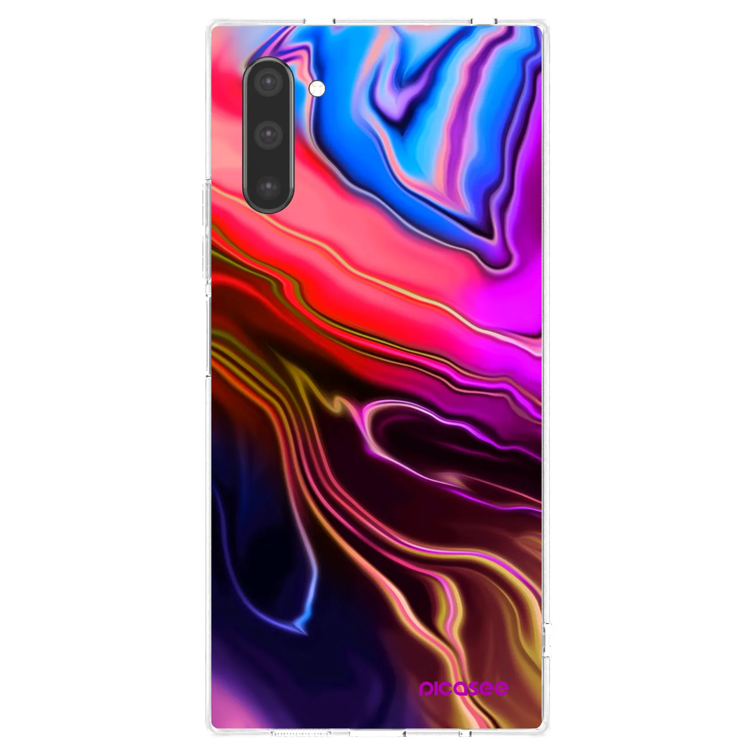 Picasee διαφανής θήκη σιλικόνης Samsung Galaxy Note 10 N970F - Electric