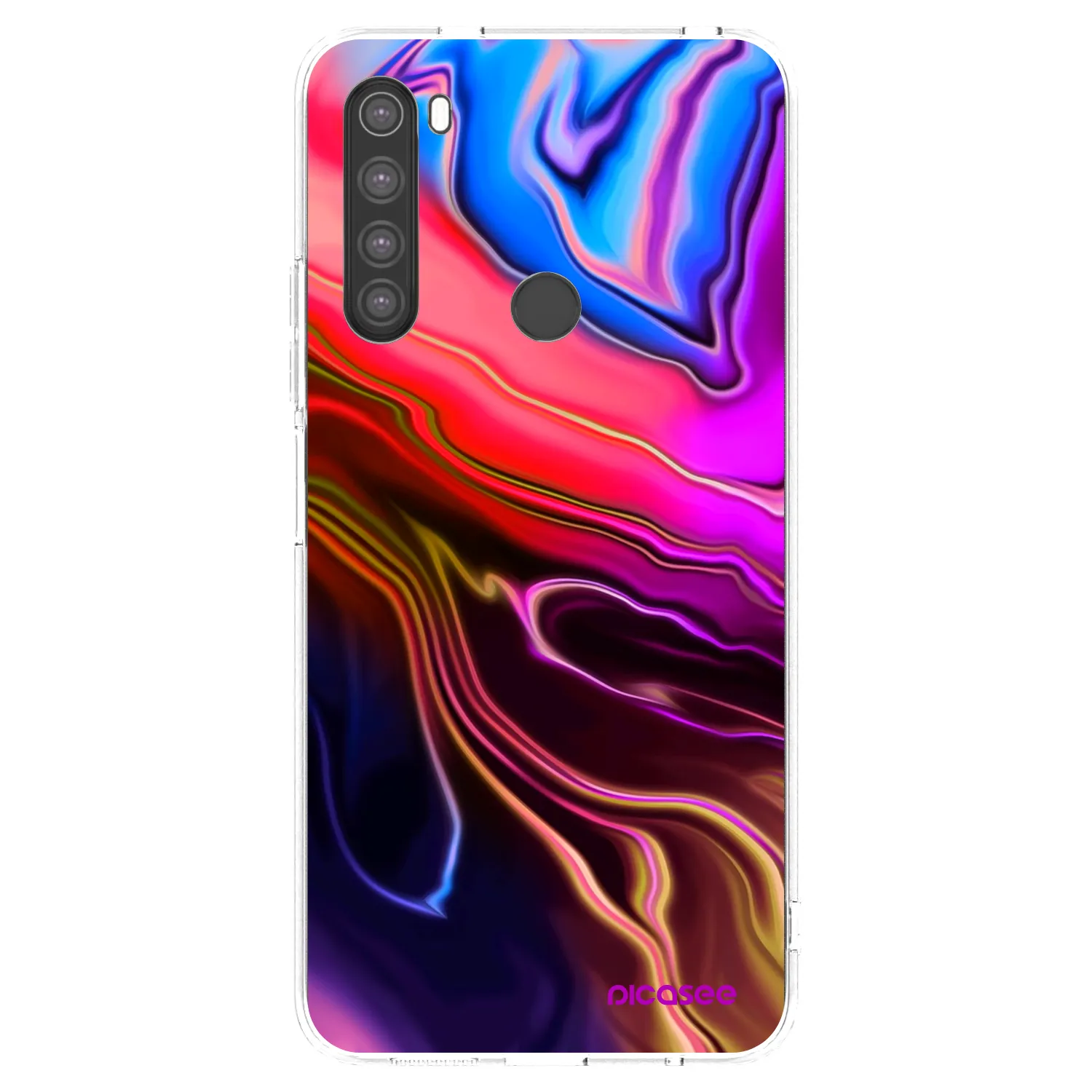 Picasee διαφανής θήκη σιλικόνης Xiaomi Redmi Note 8 - Electric