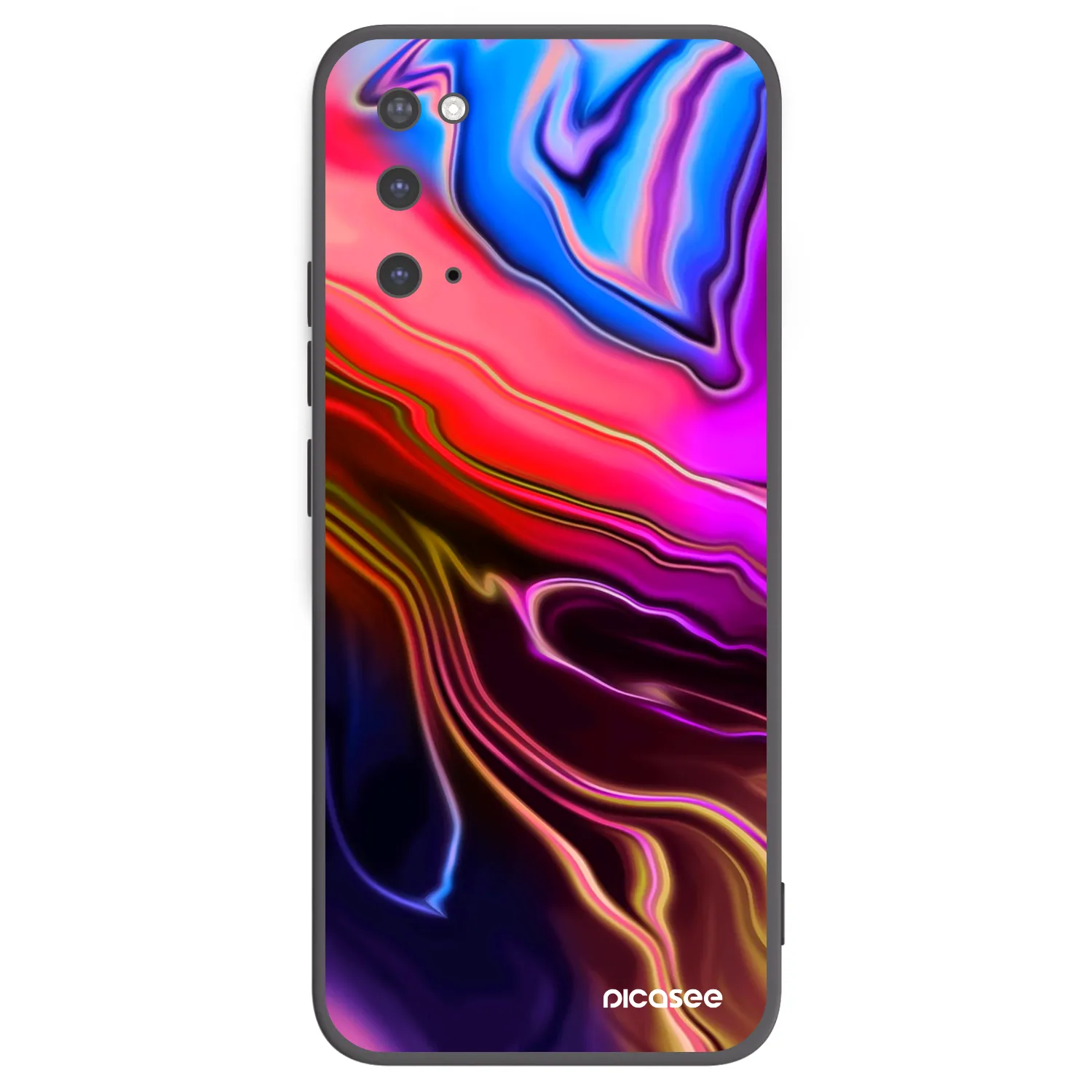 Picasee Μαύρη θήκη σιλικόνης για Samsung Galaxy S20 G980F - Electric