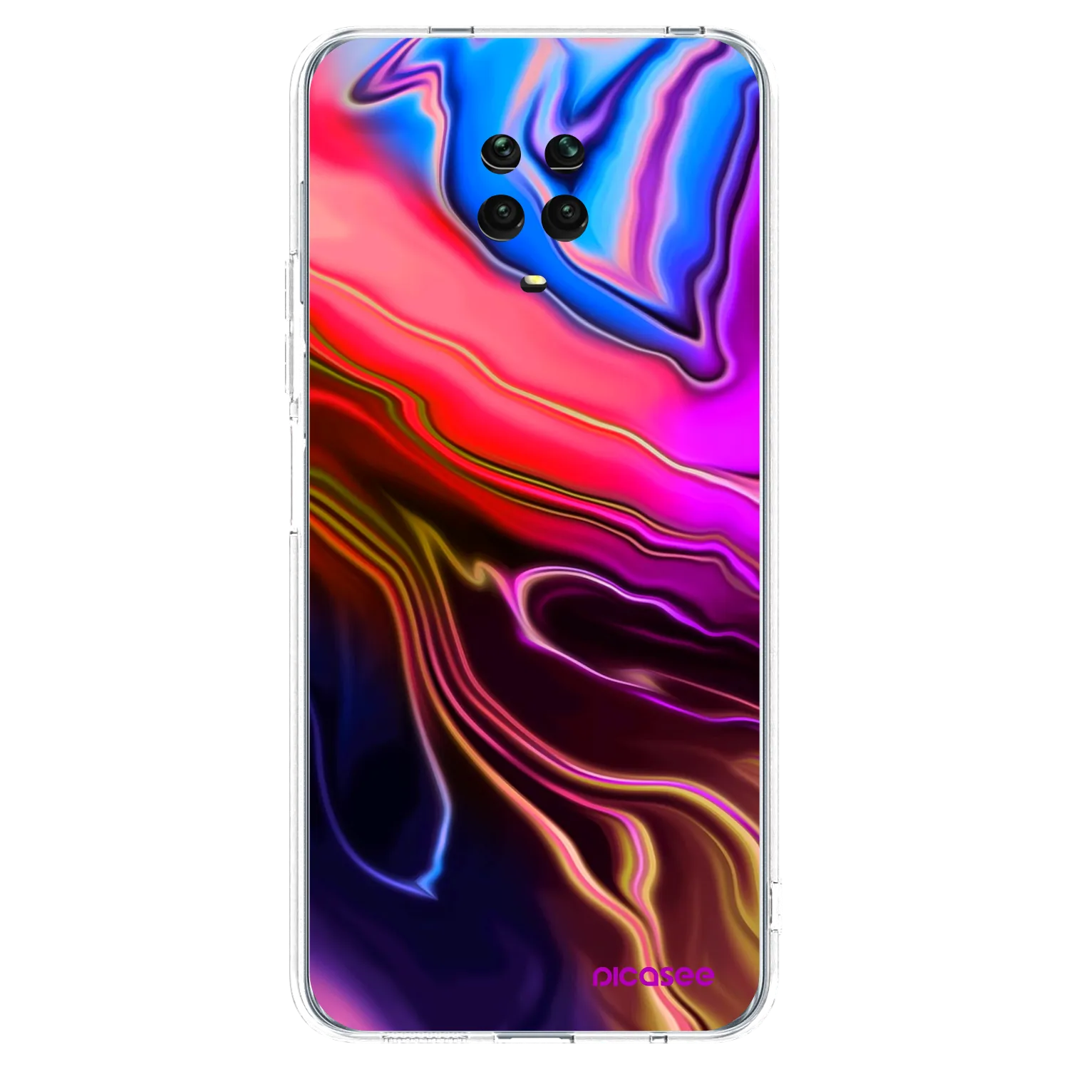 Picasee διαφανής θήκη σιλικόνης Xiaomi Redmi Note 9 Pro - Electric