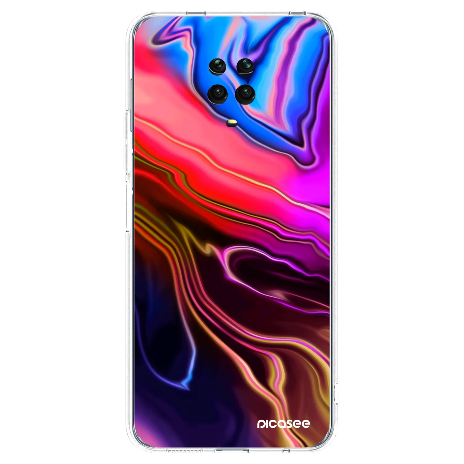 Picasee διαφανής θήκη σιλικόνης Xiaomi Redmi Note 9S - Electric