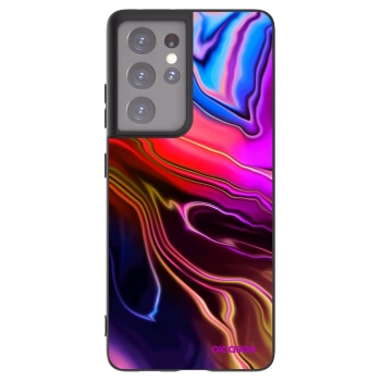 Picasee Μαύρη θήκη σιλικόνης για Samsung Galaxy S21 Ultra 5G G998B - Electric