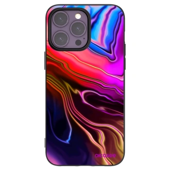Picasee Μαύρη θήκη σιλικόνης για Apple iPhone 14 Pro Max - Electric