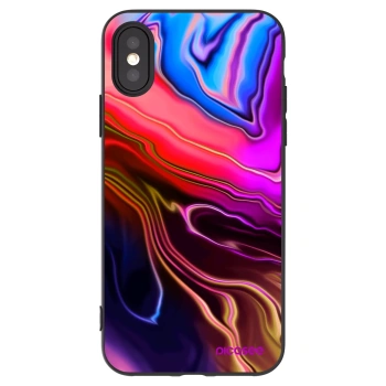 Picasee Μαύρη θήκη σιλικόνης για Apple iPhone X/XS - Electric
