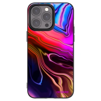 Picasee Μαύρη θήκη σιλικόνης για Apple iPhone 15 Pro Max - Electric
