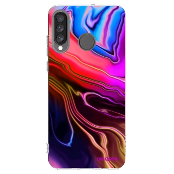 Picasee διαφανής θήκη σιλικόνης Huawei P30 Lite - Electric