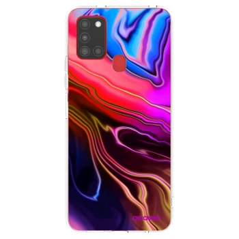 Picasee διαφανής θήκη σιλικόνης Samsung Galaxy A21s - Electric
