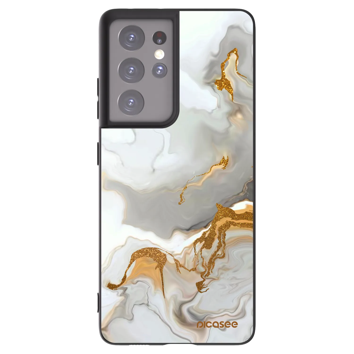 Picasee Μαύρη θήκη σιλικόνης για Samsung Galaxy S21 Ultra 5G G998B - Her