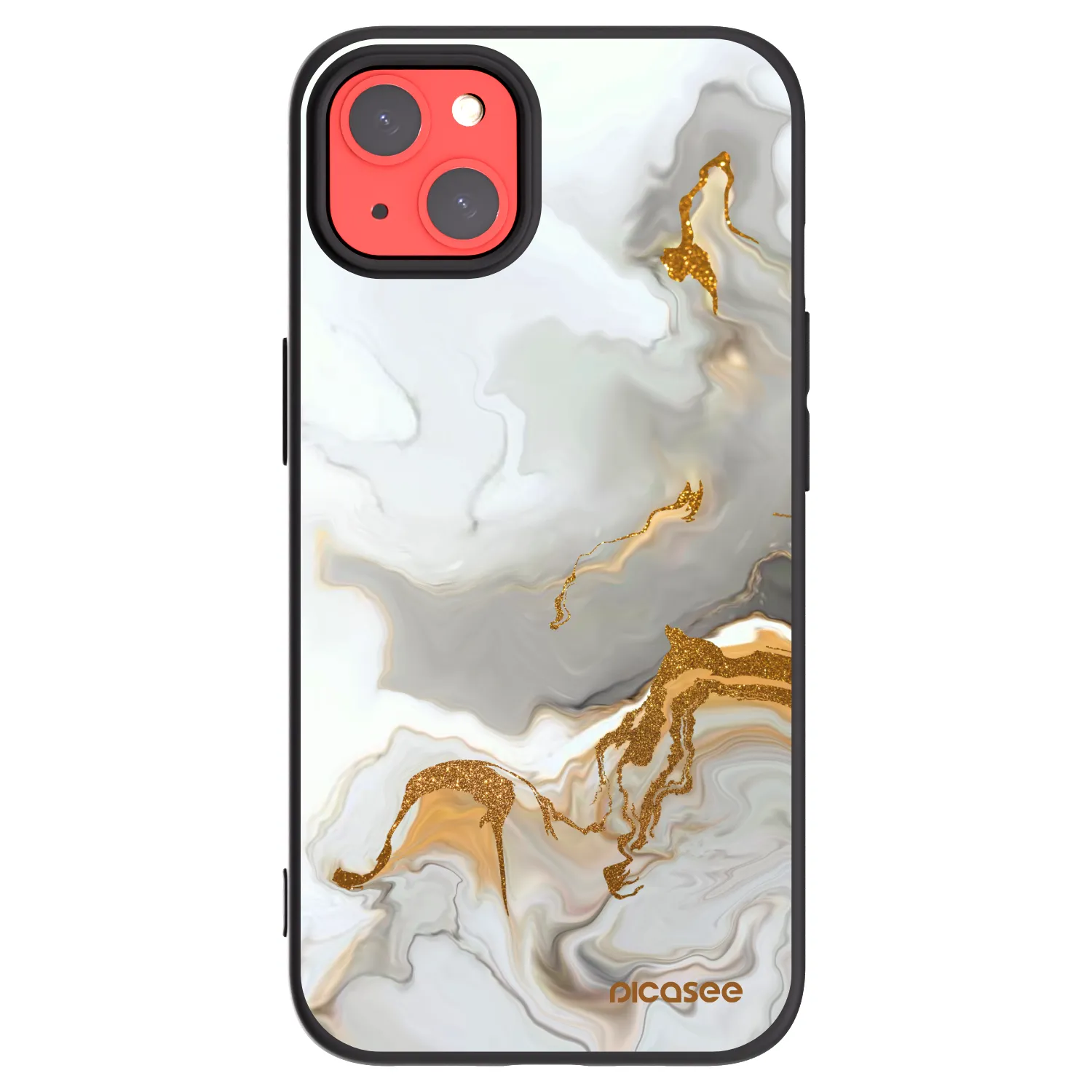 Picasee Μαύρη θήκη σιλικόνης για Apple iPhone 13 - Her