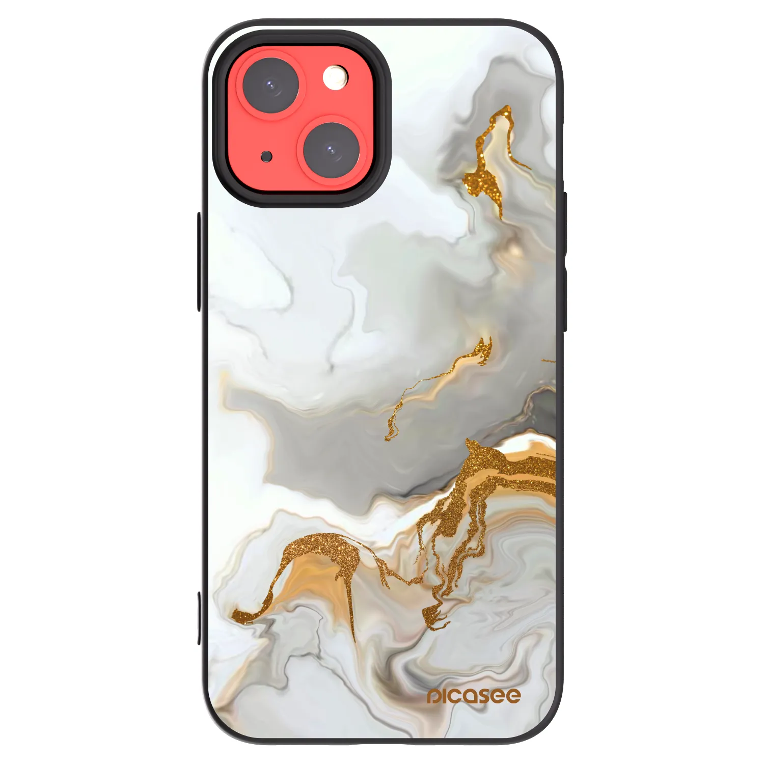 Picasee Μαύρη θήκη σιλικόνης για Apple iPhone 13 mini - Her