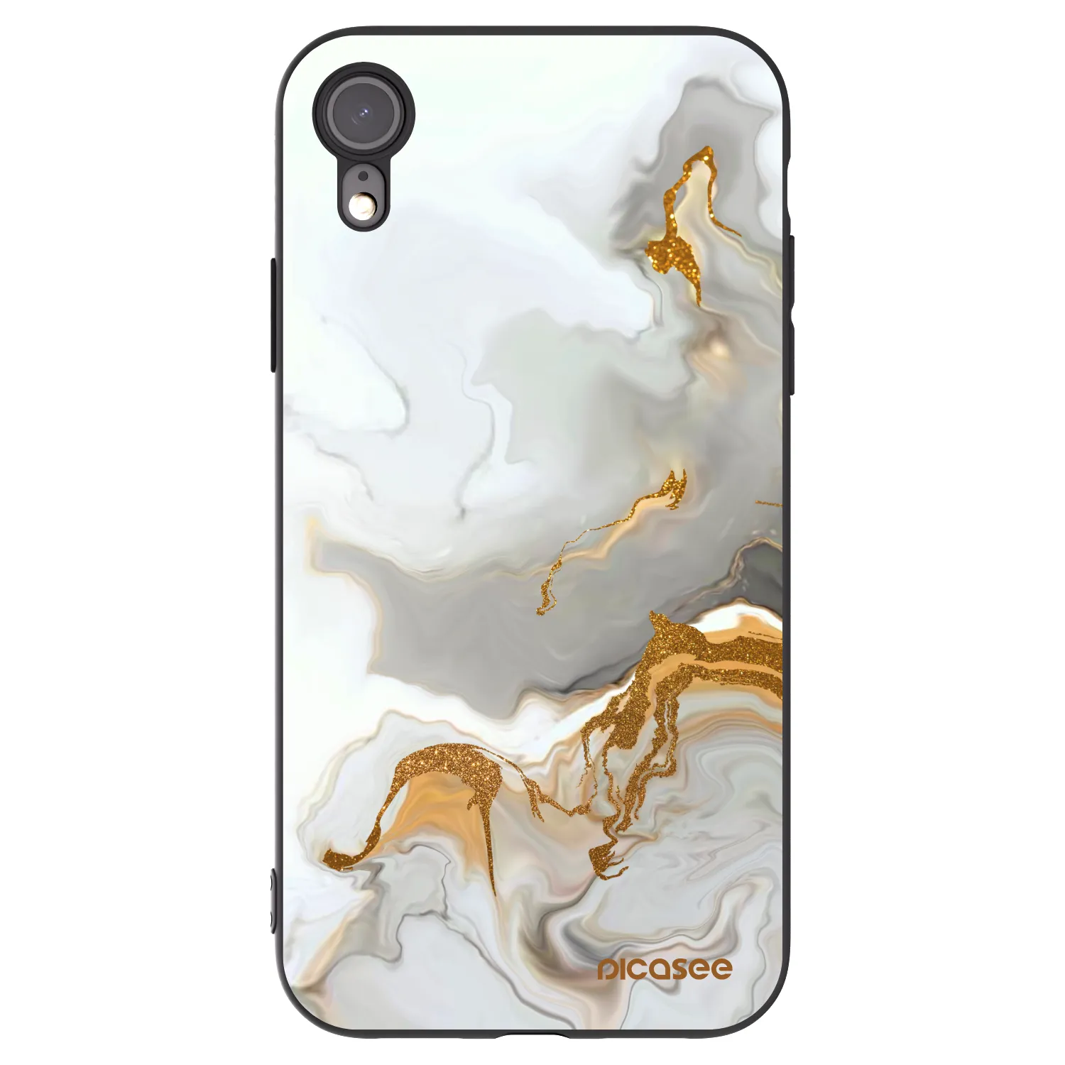 Picasee Μαύρη θήκη σιλικόνης για Apple iPhone XR - Her