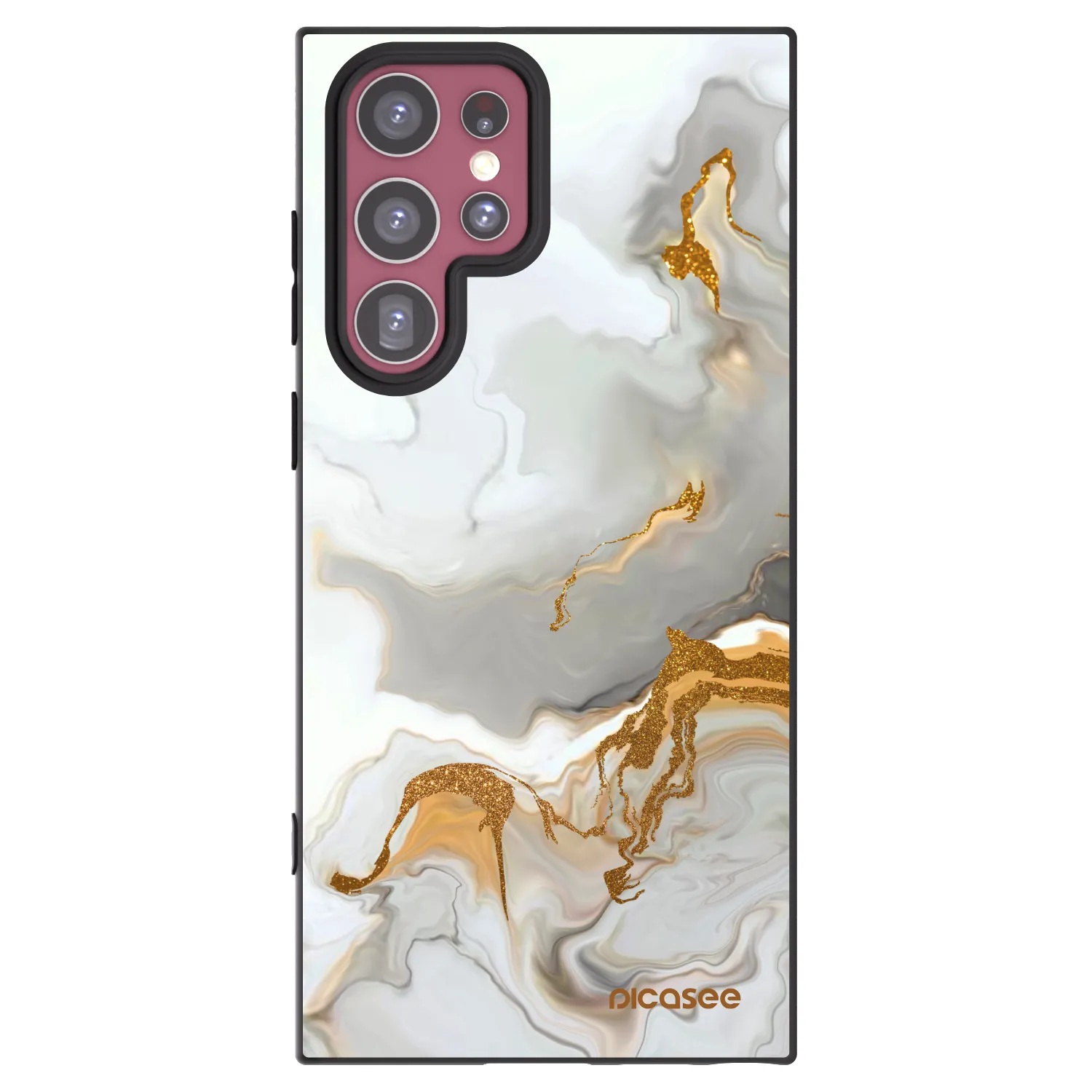 Picasee Μαύρη θήκη σιλικόνης για Samsung Galaxy S22 Ultra 5G - Her