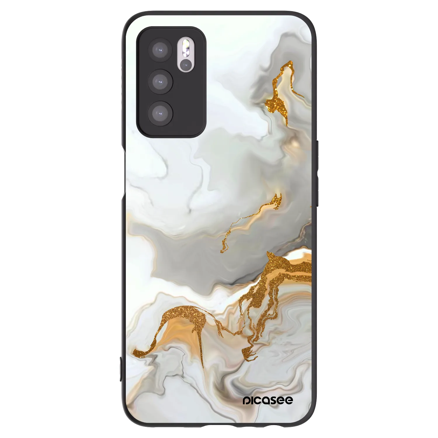 Picasee Μαύρη θήκη σιλικόνης για OPPO A16s - Her