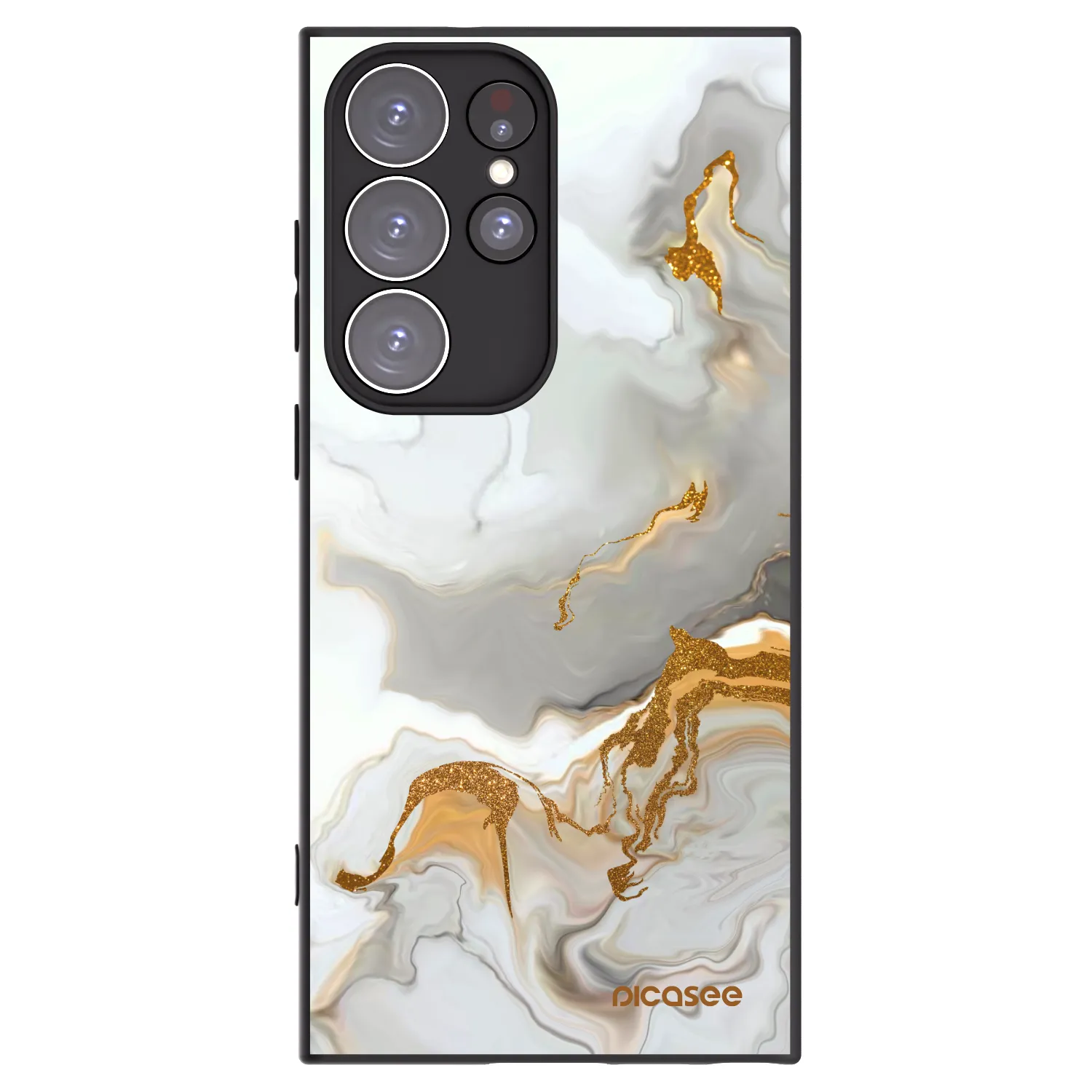 Picasee Μαύρη θήκη σιλικόνης για Samsung Galaxy S23 Ultra 5G - Her