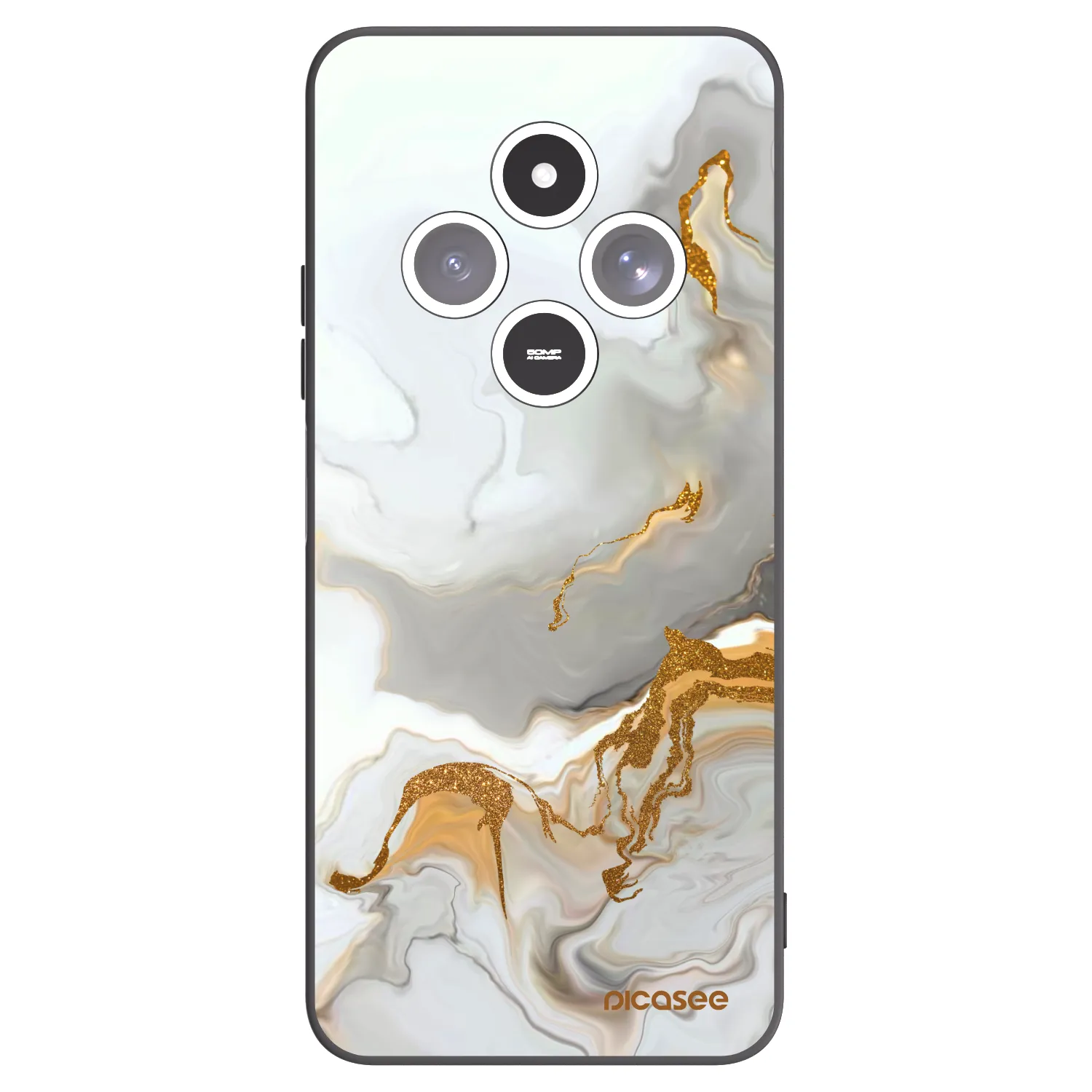 Picasee Μαύρη θήκη σιλικόνης για Xiaomi Redmi 14C - Her