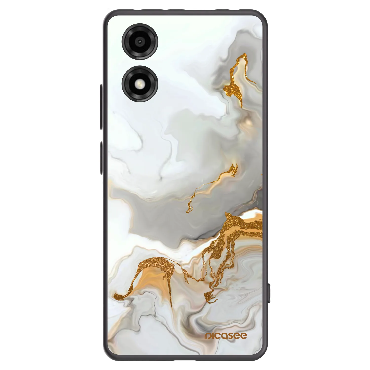 Picasee Μαύρη θήκη σιλικόνης για Motorola Moto E14 - Her