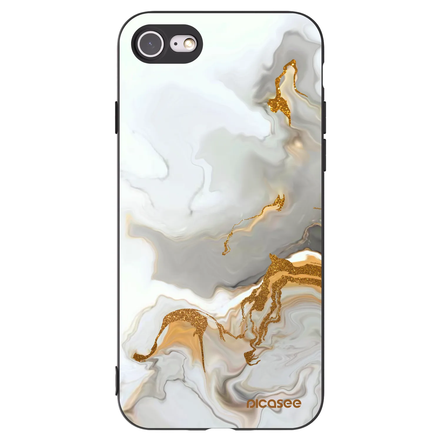 Picasee Μαύρη θήκη σιλικόνης για Apple iPhone SE 2020 - Her