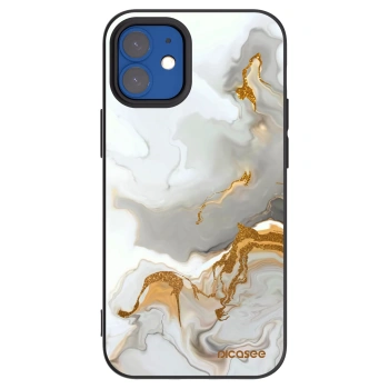 Picasee Μαύρη θήκη σιλικόνης για Apple iPhone 12 mini - Her