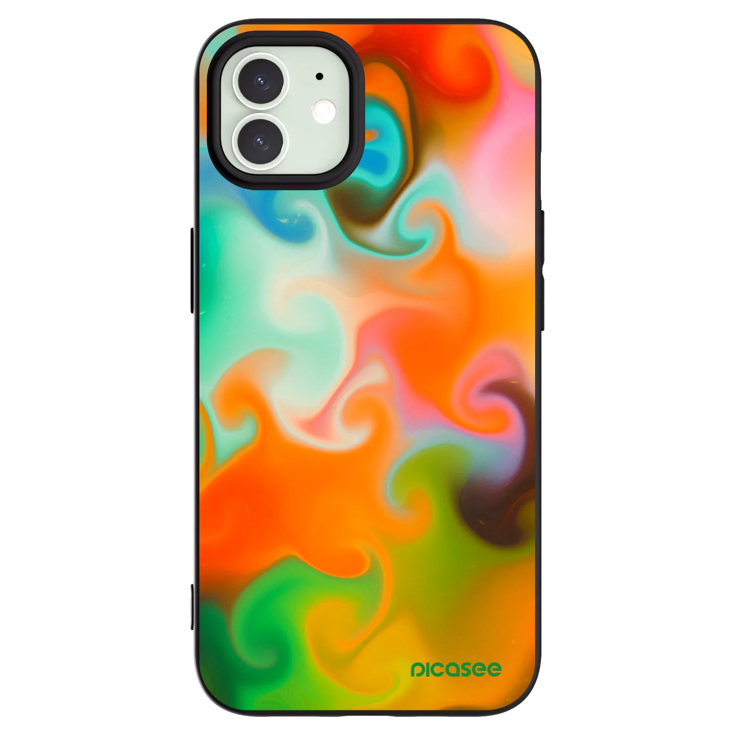 Picasee Μαύρη θήκη σιλικόνης για Apple iPhone 12 Pro - Juice