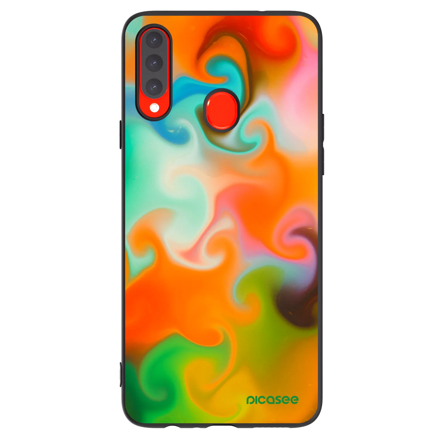 Picasee Μαύρη θήκη σιλικόνης για Samsung Galaxy A20s - Juice
