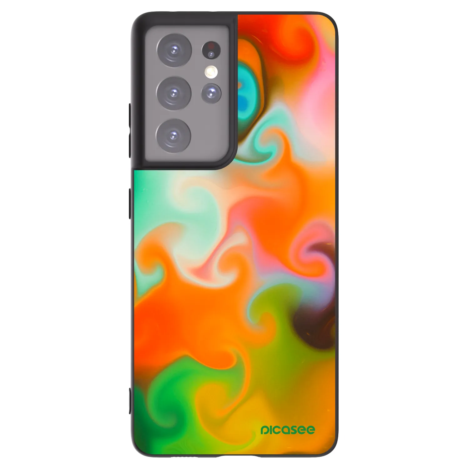 Picasee Μαύρη θήκη σιλικόνης για Samsung Galaxy S21 Ultra 5G G998B - Juice