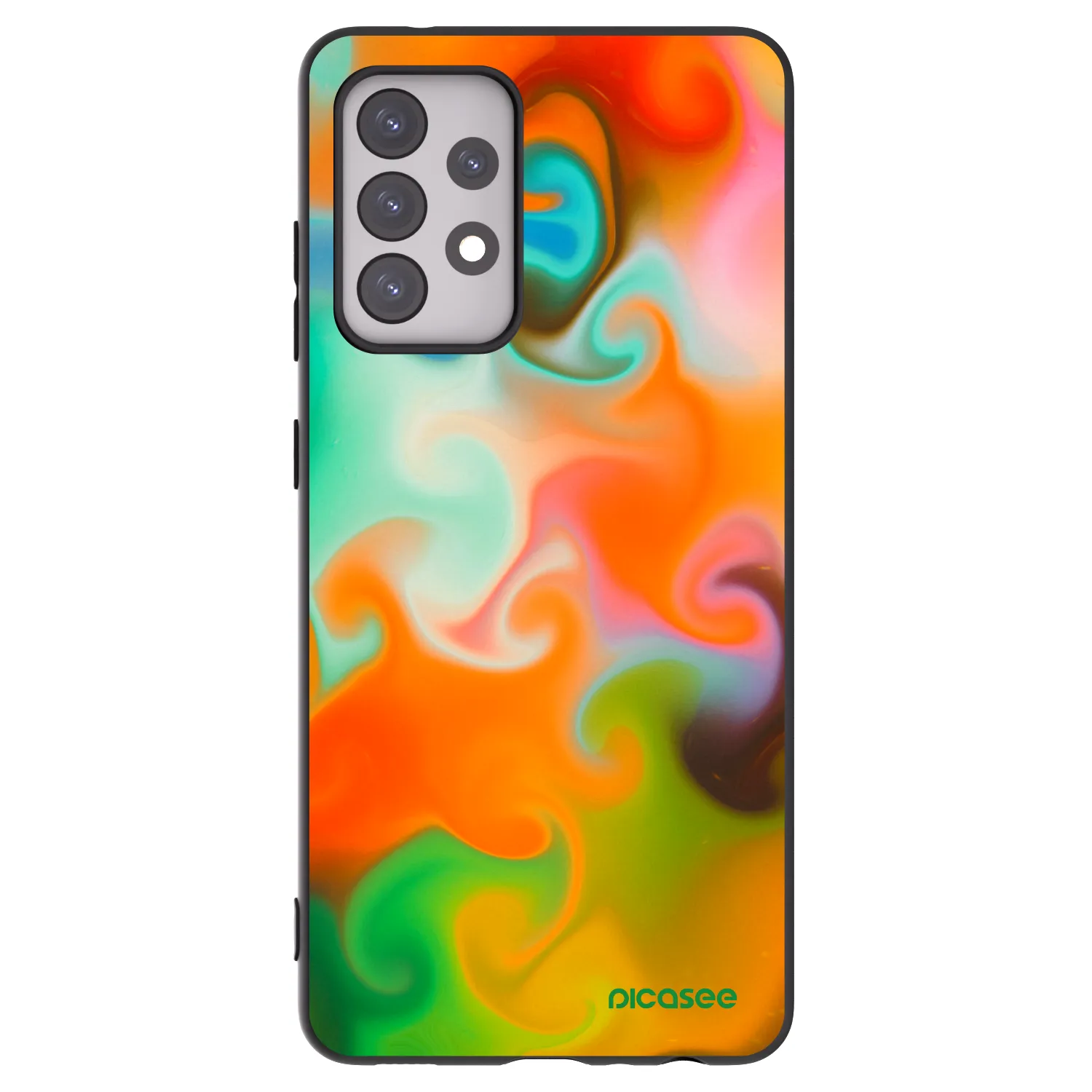 Picasee Μαύρη θήκη σιλικόνης για Samsung Galaxy A52 5G A525F - Juice