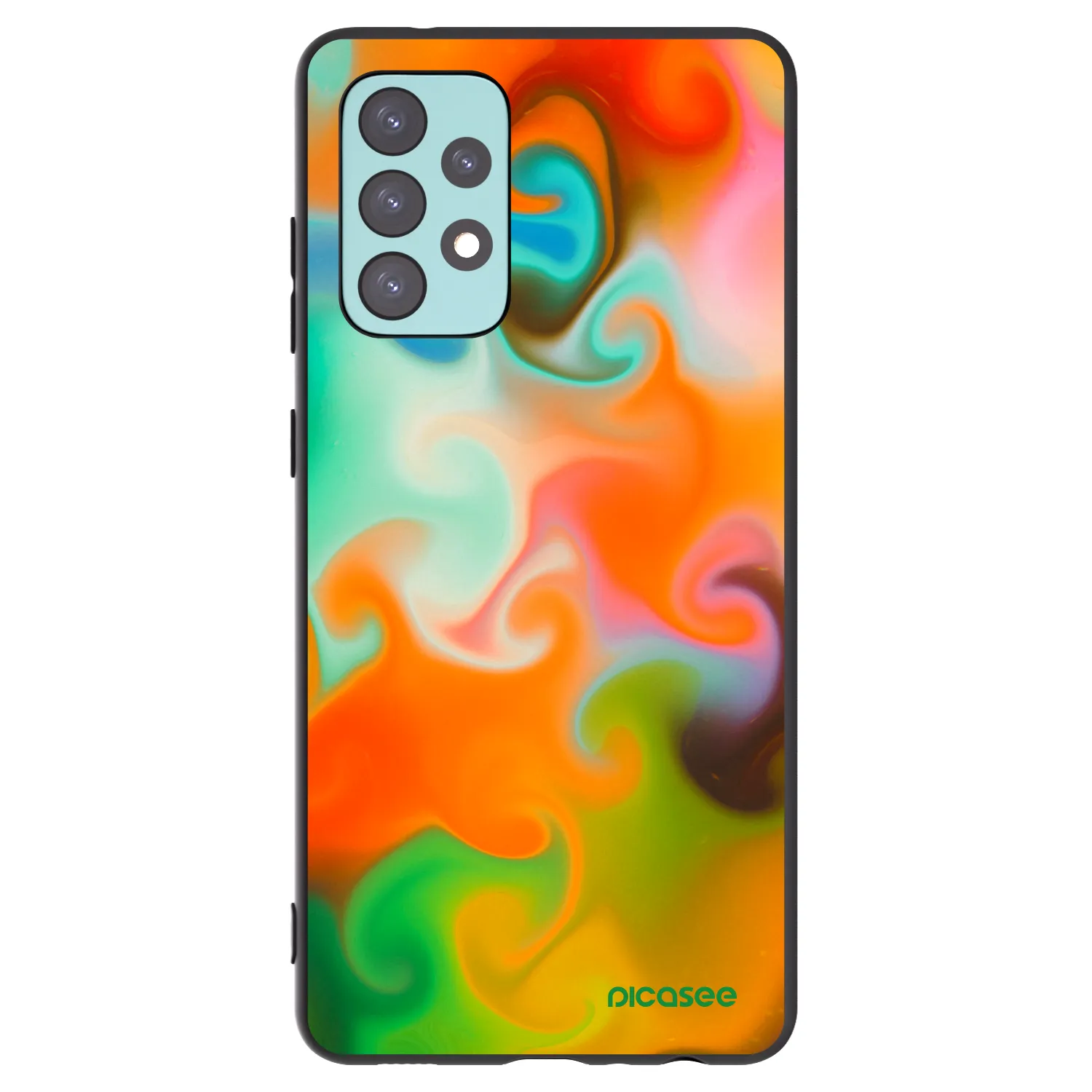 Picasee Μαύρη θήκη σιλικόνης για Samsung Galaxy A72 A725F - Juice