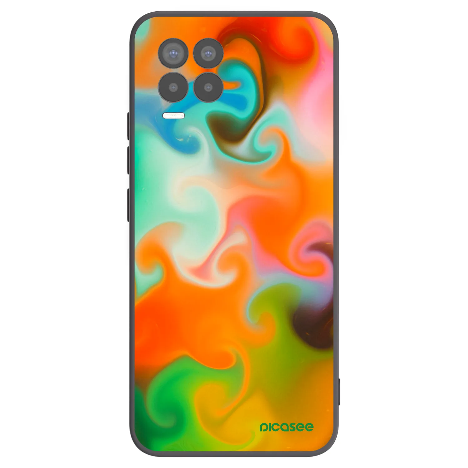 Picasee Μαύρη θήκη σιλικόνης για Realme 8 Pro - Juice