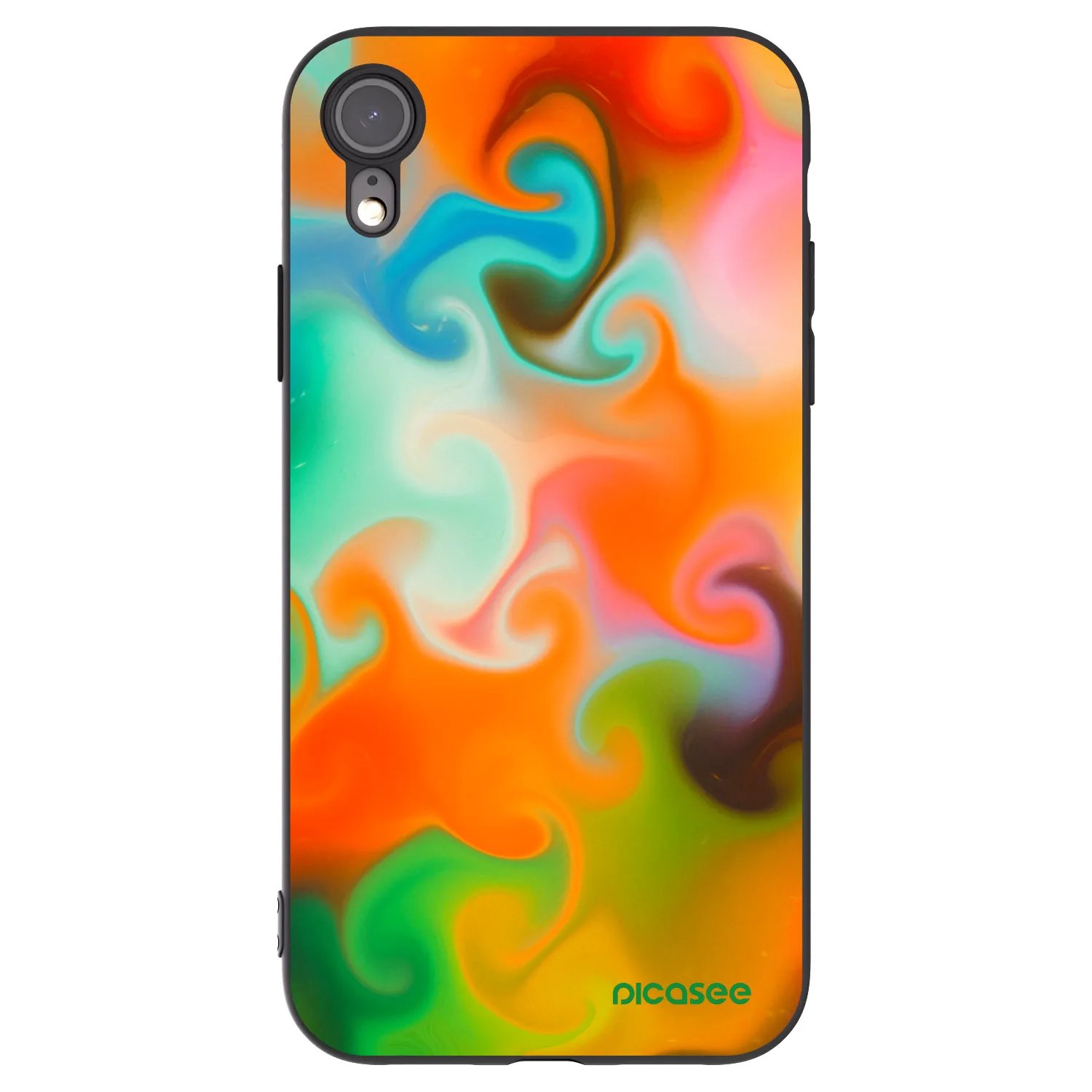 Picasee Μαύρη θήκη σιλικόνης για Apple iPhone XR - Juice
