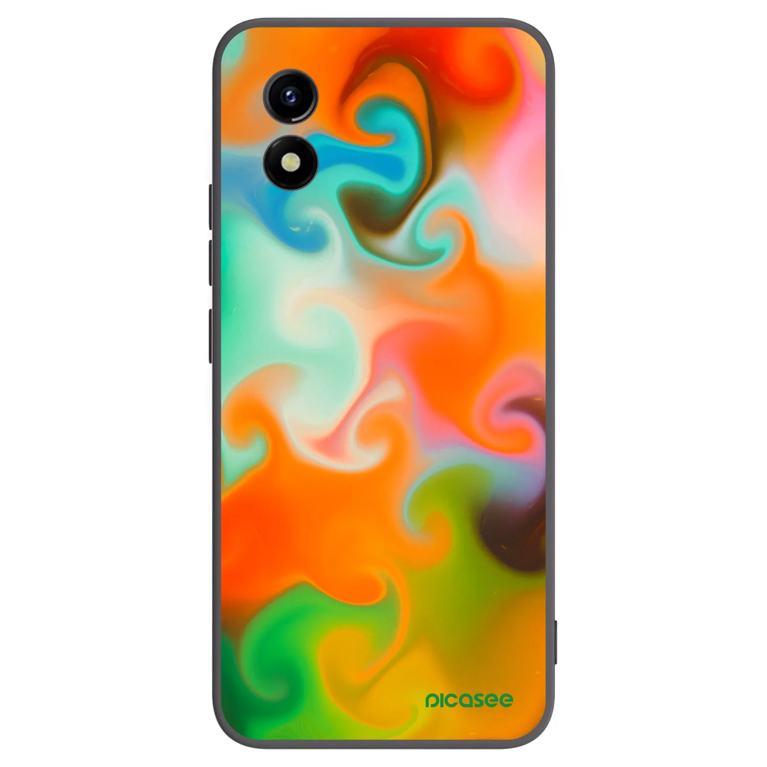 Picasee Μαύρη θήκη σιλικόνης για Vivo Y01 - Juice