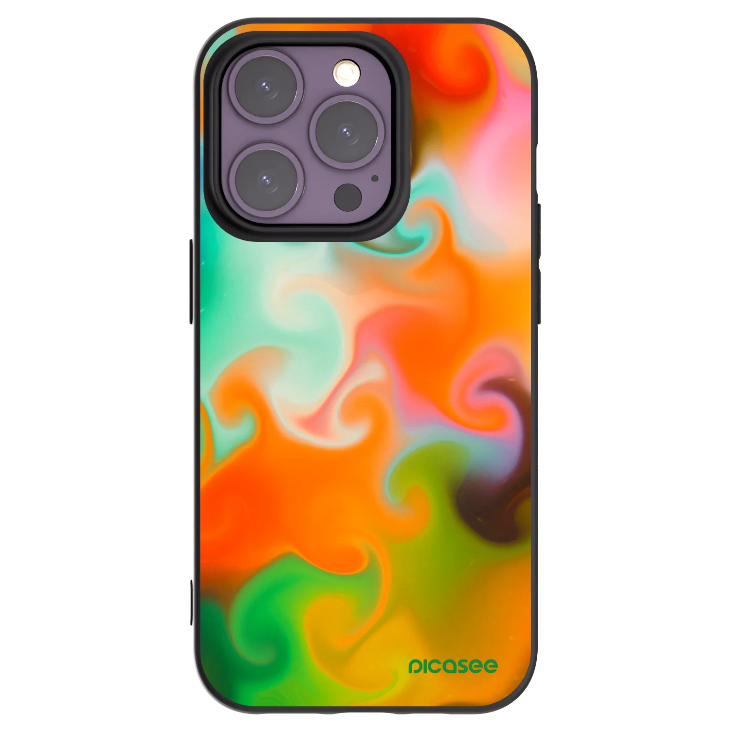 Picasee Μαύρη θήκη σιλικόνης για Apple iPhone 14 Pro - Juice