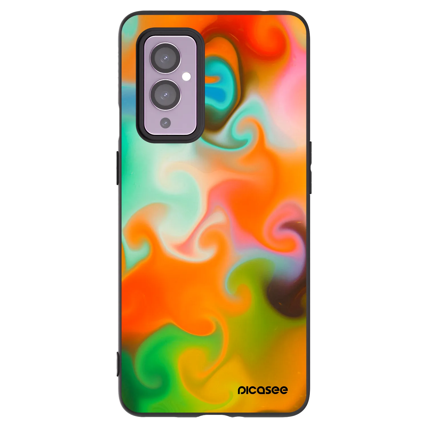 Picasee Μαύρη θήκη σιλικόνης για OnePlus 9 - Juice