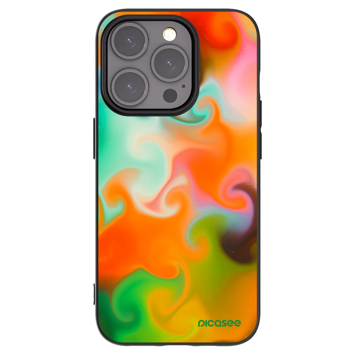 Picasee Μαύρη θήκη σιλικόνης για Apple iPhone 15 Pro - Juice