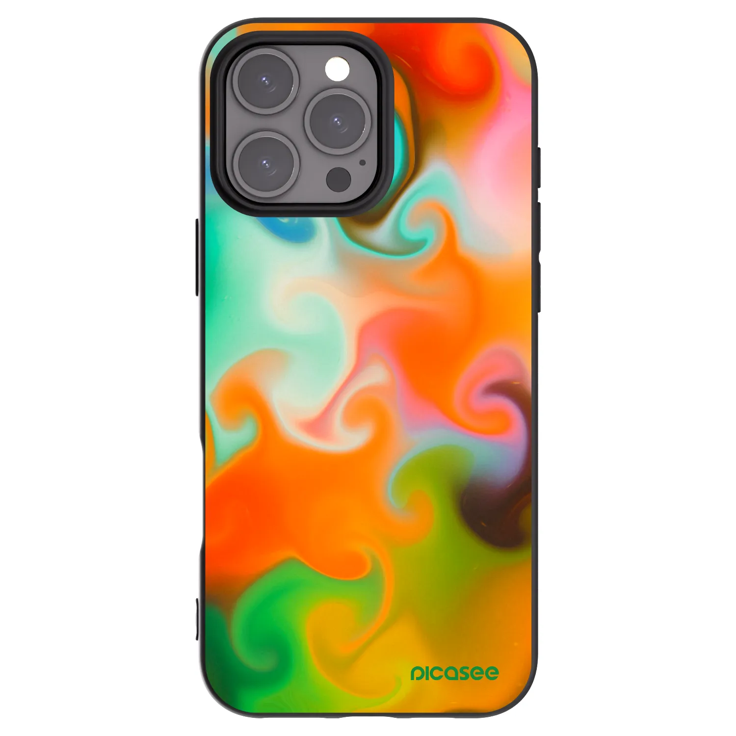Picasee Μαύρη θήκη σιλικόνης για Apple iPhone 16 Pro Max - Juice