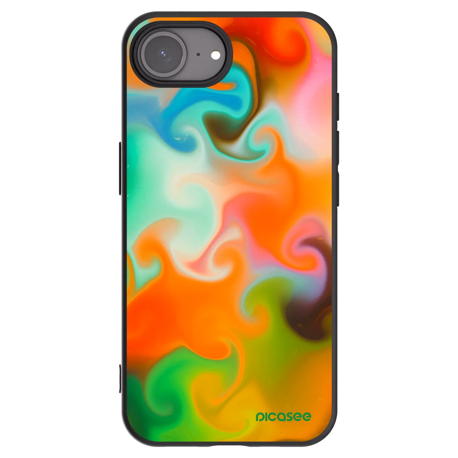 Picasee Μαύρη θήκη σιλικόνης για Apple iPhone 16e - Juice