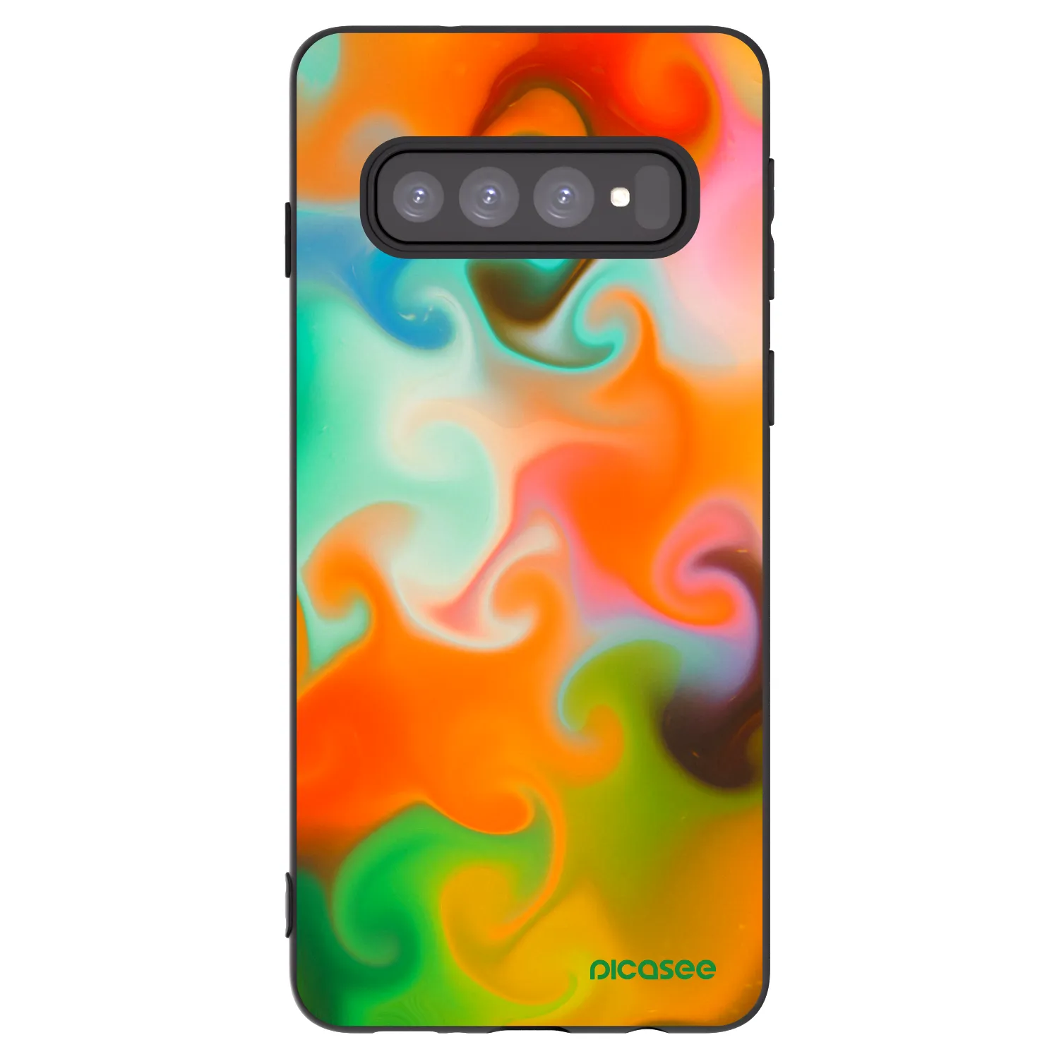 Picasee Μαύρη θήκη σιλικόνης για Samsung Galaxy S10 G973 - Juice