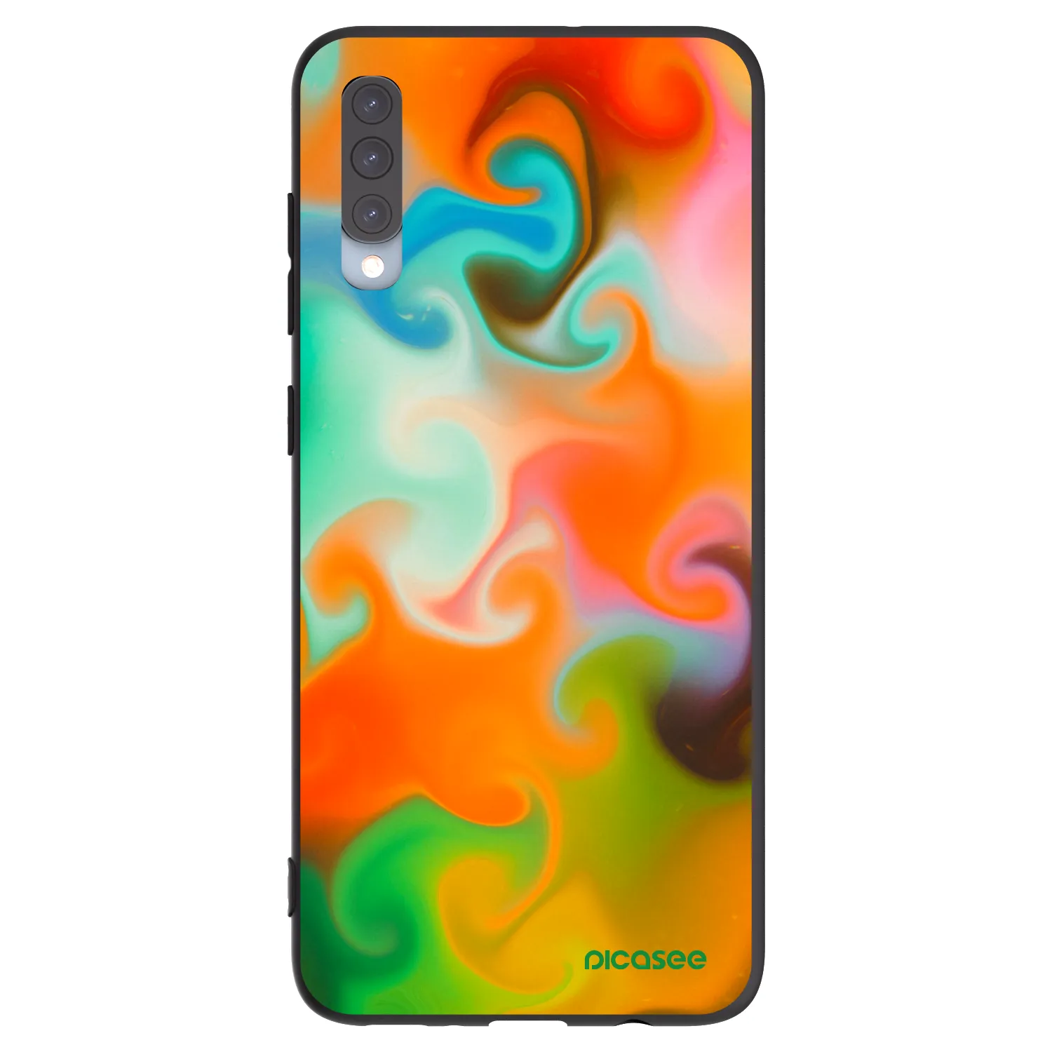 Picasee Μαύρη θήκη σιλικόνης για Samsung Galaxy A70 A705F - Juice