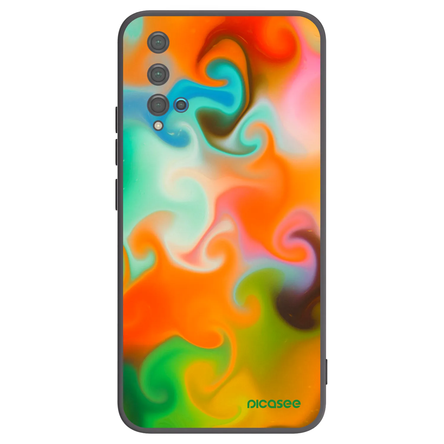 Picasee Μαύρη θήκη σιλικόνης για Huawei Nova 5T - Juice