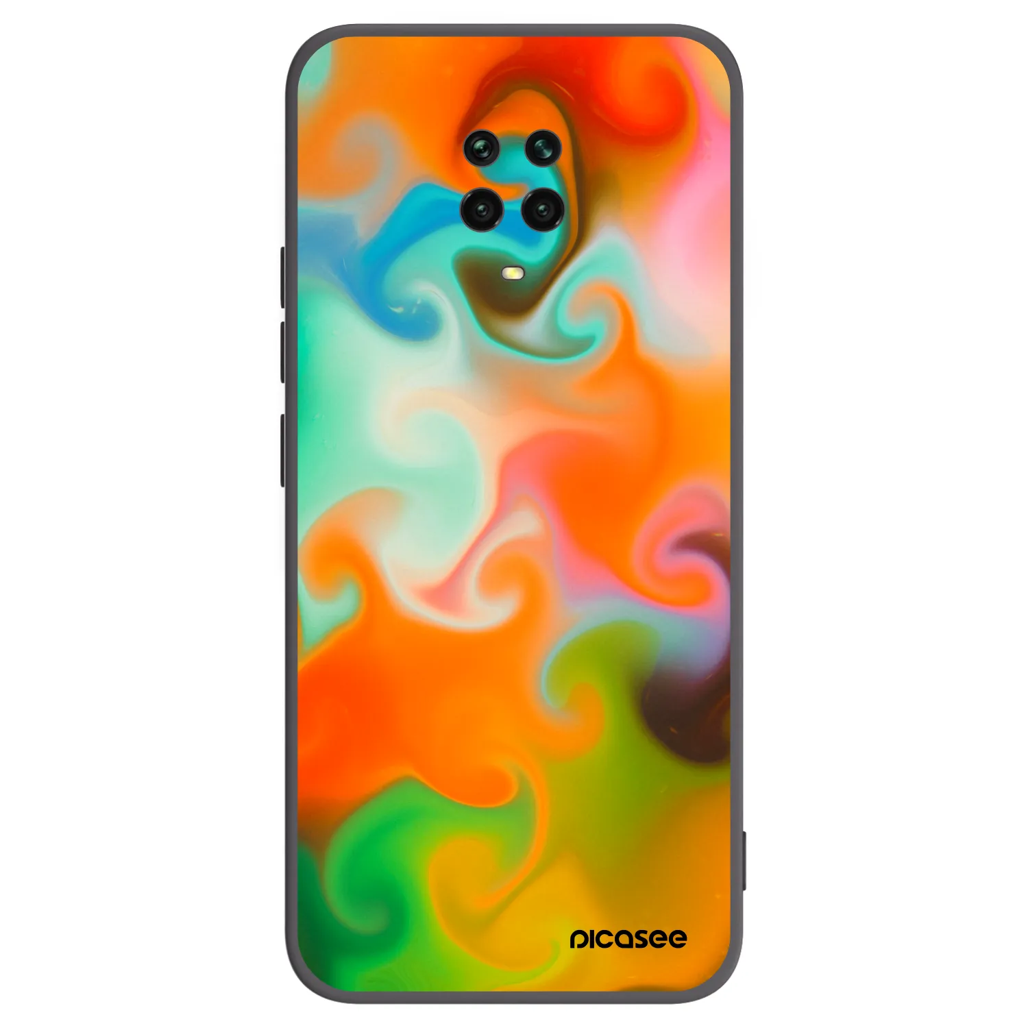 Picasee Μαύρη θήκη σιλικόνης για Xiaomi Redmi Note 9S - Juice