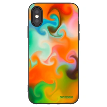 Picasee Μαύρη θήκη σιλικόνης για Apple iPhone X/XS - Juice