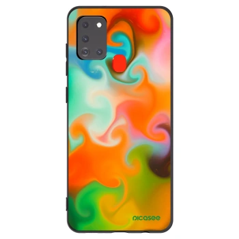 Picasee Μαύρη θήκη σιλικόνης για Samsung Galaxy A21s - Juice