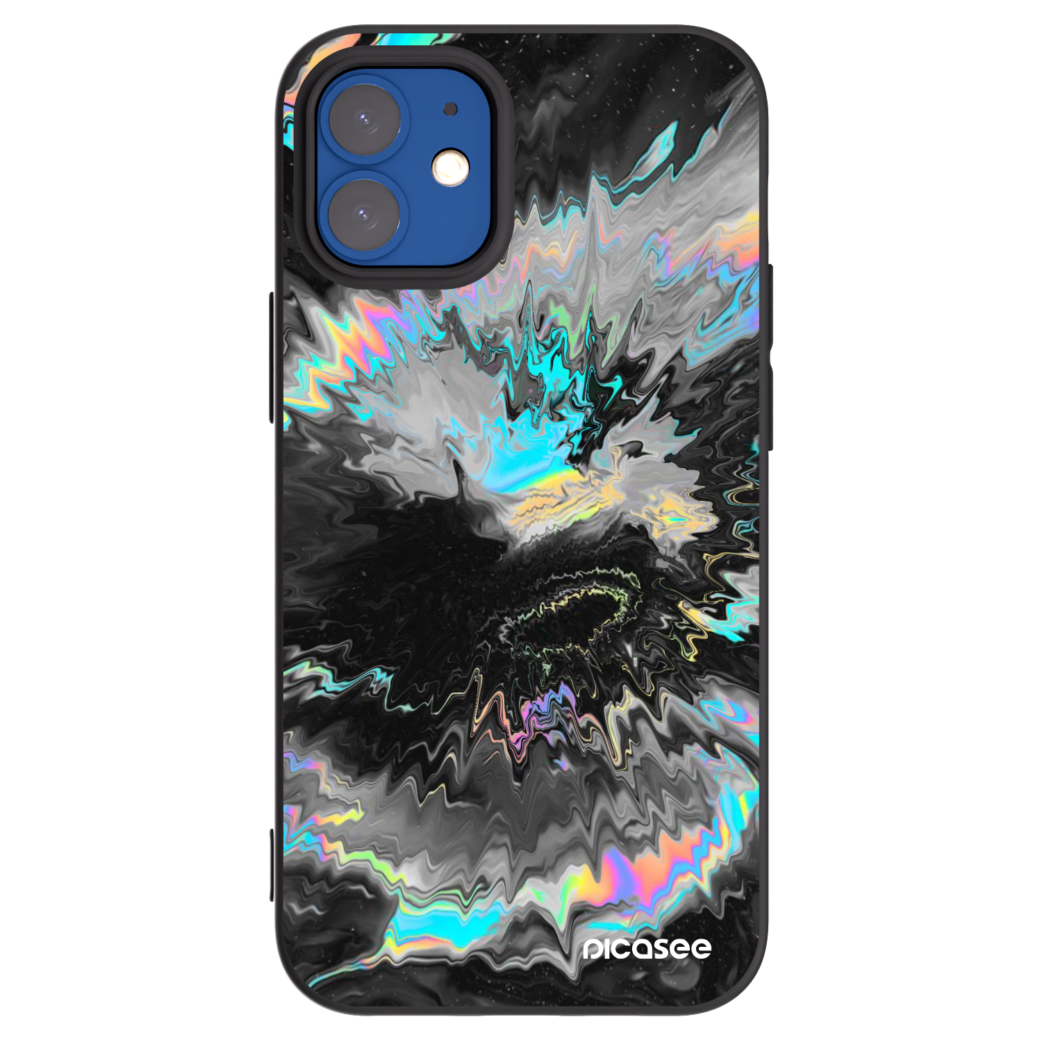 Picasee Μαύρη θήκη σιλικόνης για Apple iPhone 12 mini - Magnetic