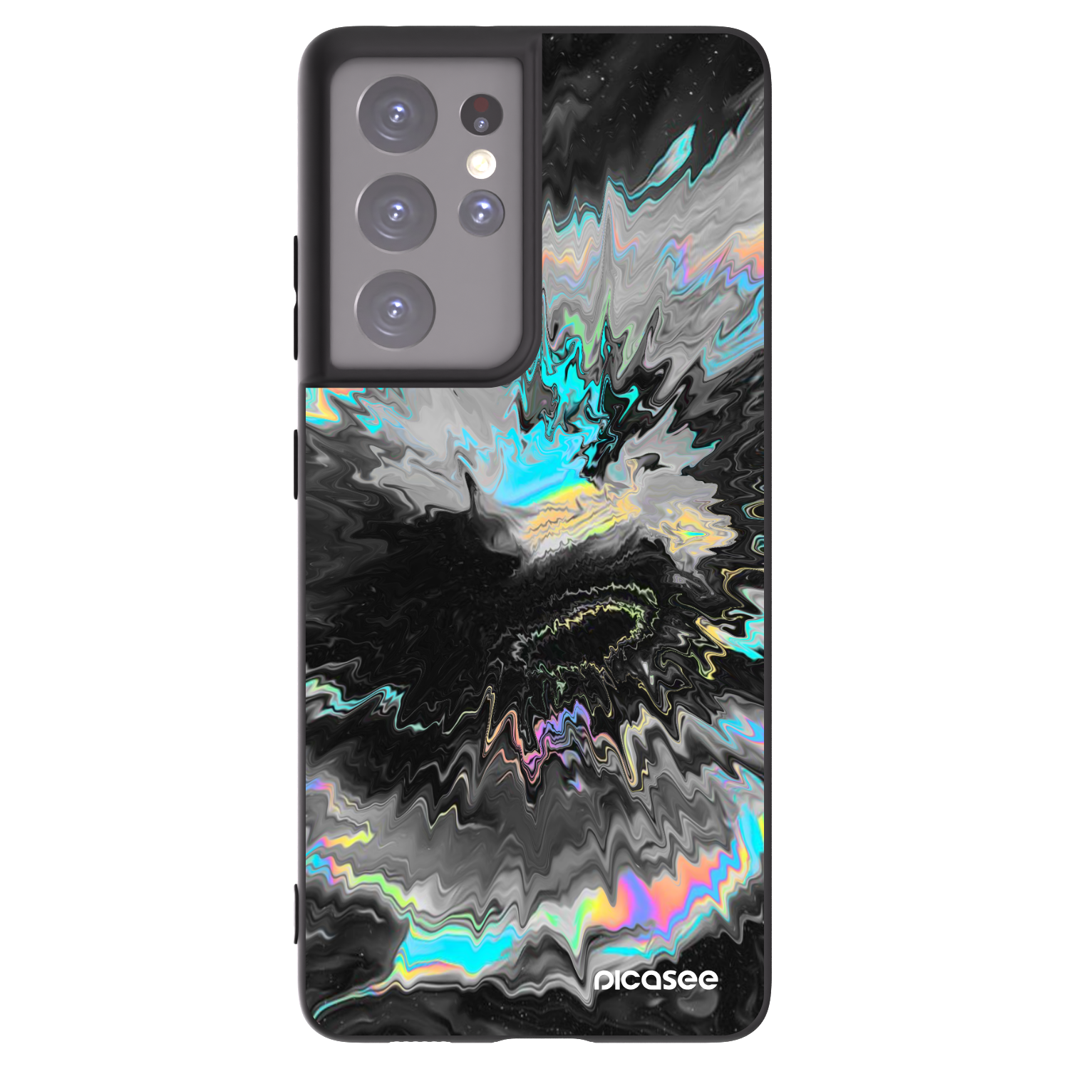Picasee Μαύρη θήκη σιλικόνης για Samsung Galaxy S21 Ultra 5G G998B - Magnetic