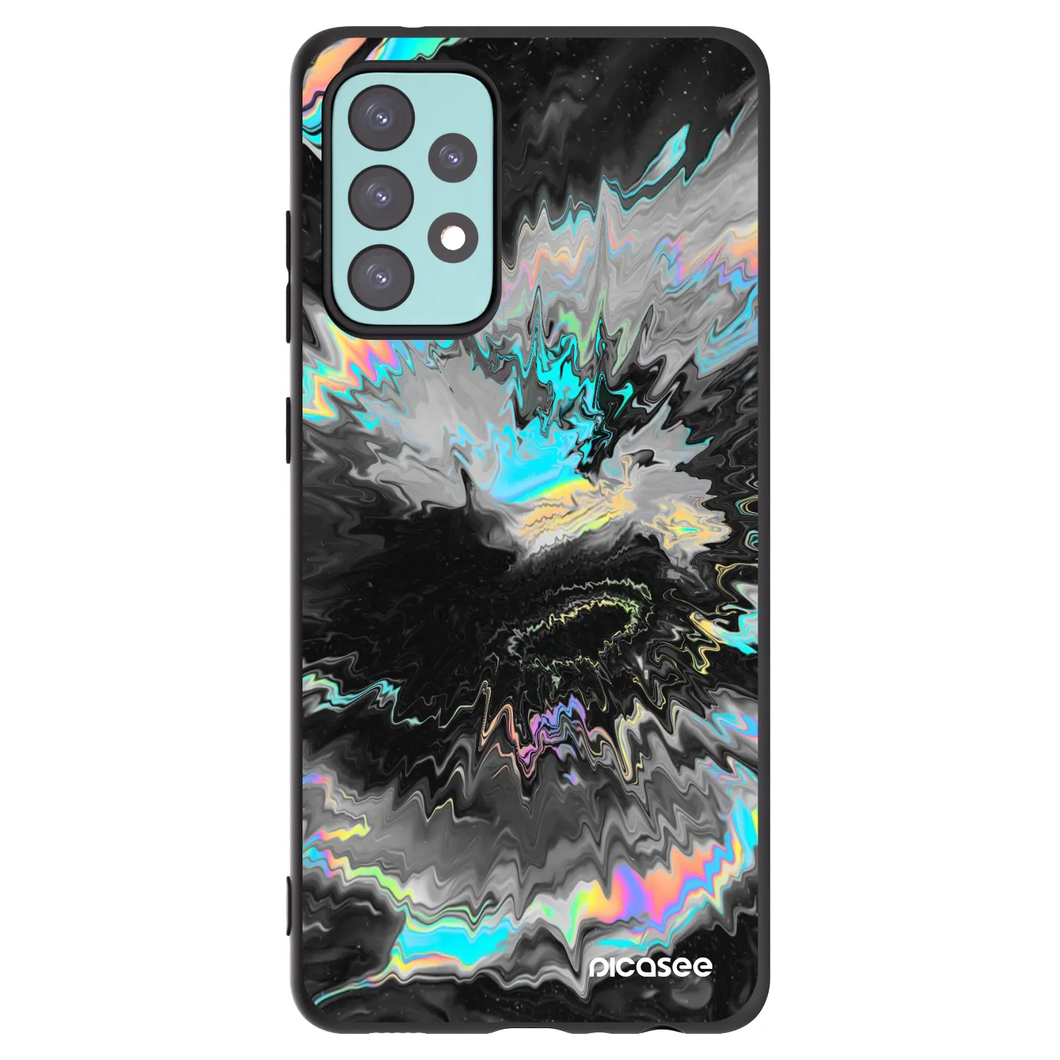 Picasee Μαύρη θήκη σιλικόνης για Samsung Galaxy A72 A725F - Magnetic