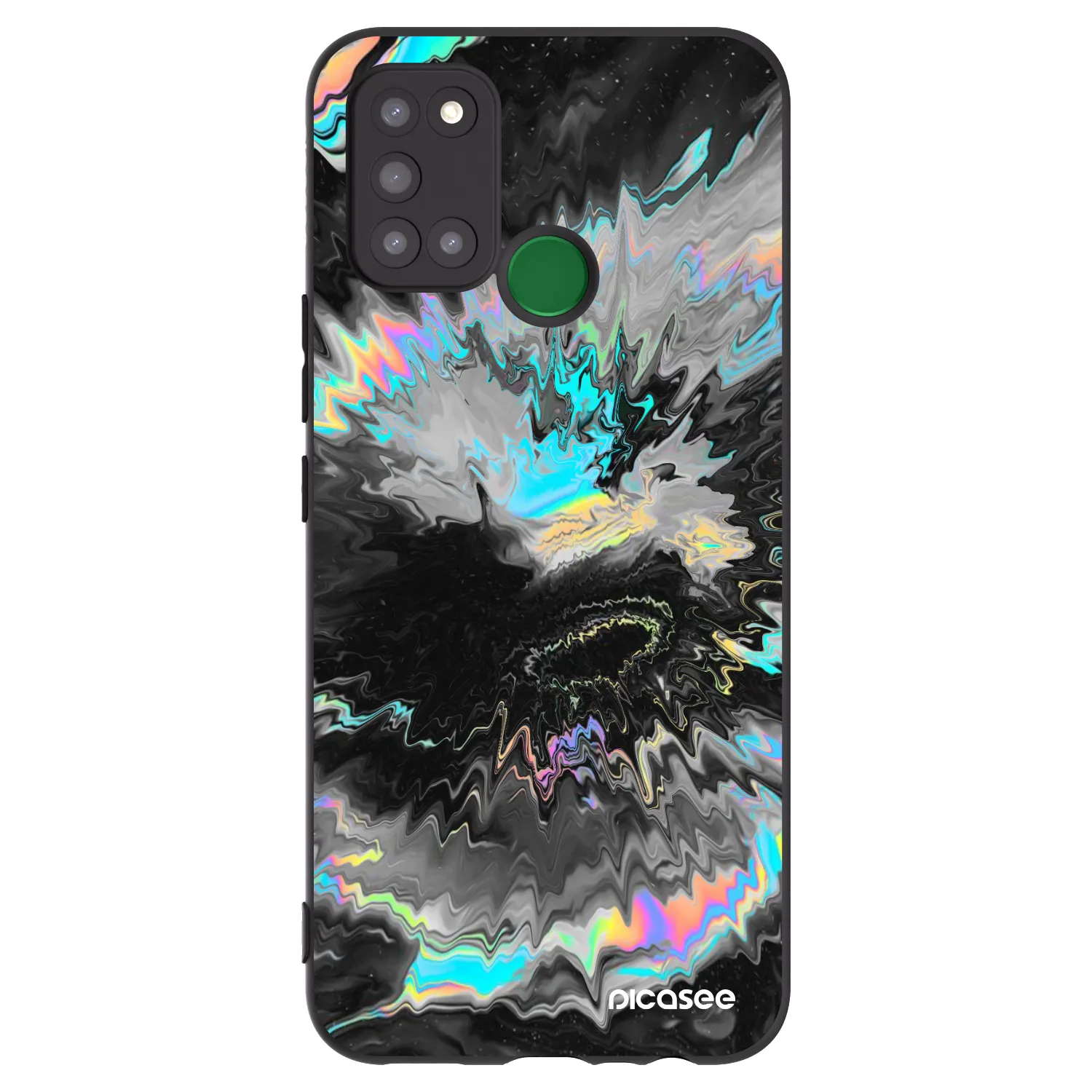 Picasee Μαύρη θήκη σιλικόνης για Realme 7i - Magnetic