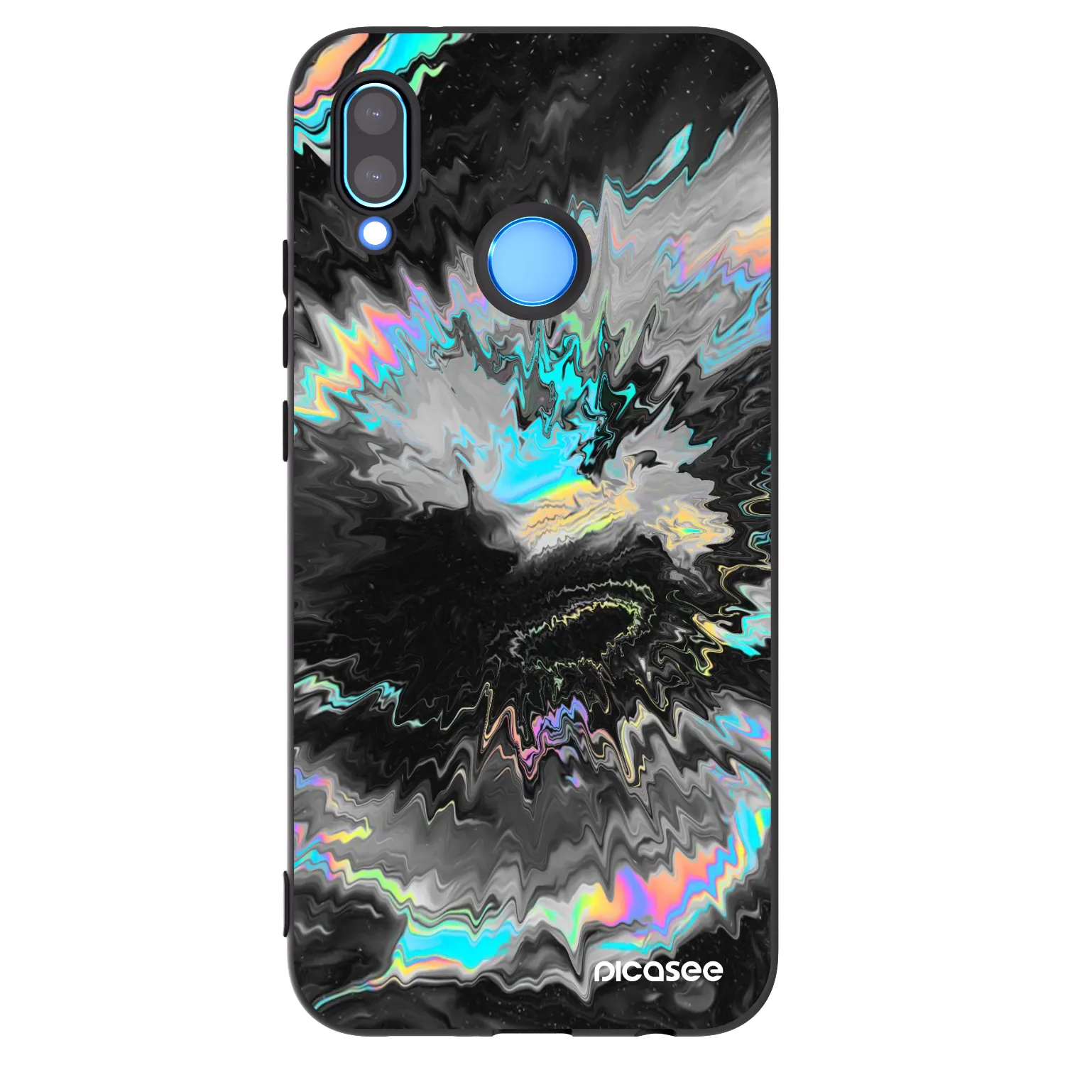 Picasee Μαύρη θήκη σιλικόνης για Huawei P20 Lite - Magnetic